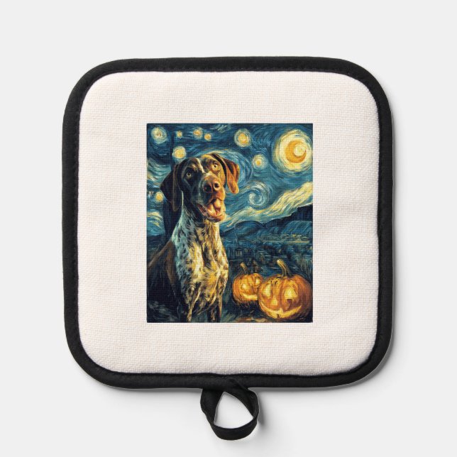 German Shorthaired Pointer 2 Cute Dog Halloween Ja Pot Holder (Front)