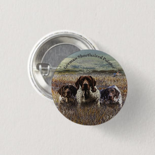 German Shorthaired Pointer  3 Cm Round Badge