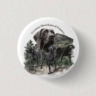 German Shorthaired Pointer  3 Cm Round Badge