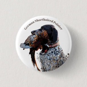 German Shorthaired Pointer  3 Cm Round Badge