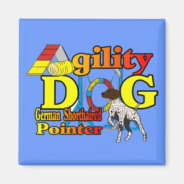 German Shorthaired Pointer Agility Gifts Magnet (Front)