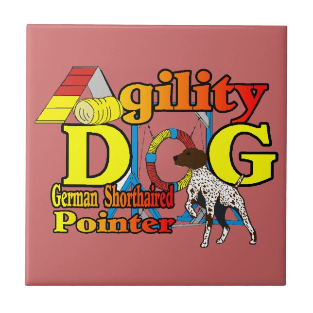 German Shorthaired Pointer Agility Tile (Front)