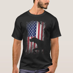 German Shorthaired Pointer American Flag T-Shirt