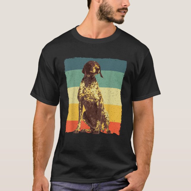 German Shorthaired Pointer Art For Men Women GSP D T-Shirt (Front)