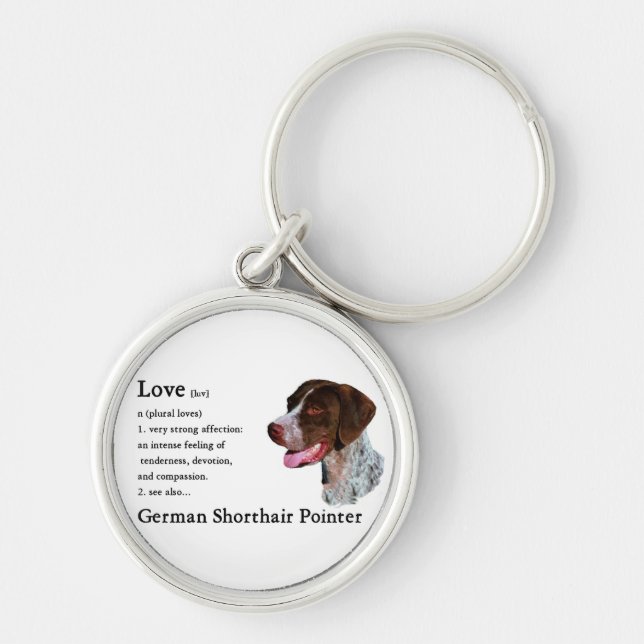 German Shorthaired Pointer Art Love Is Key Ring (Front)