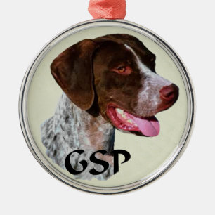 German Shorthaired Pointer Art Metal Tree Decoration