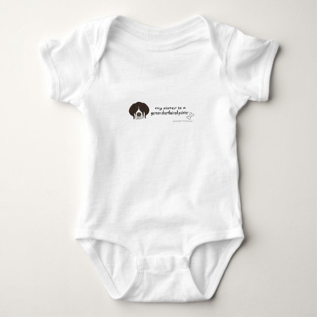 german shorthaired pointer baby bodysuit (Front)