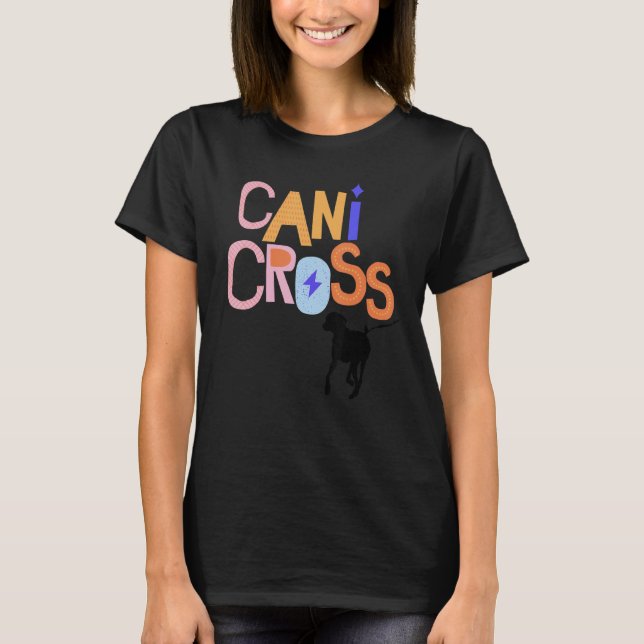 German Shorthaired Pointer Canicross Running With  T-Shirt (Front)