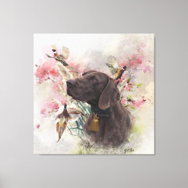 German shorthaired pointer  canvas print (Front)