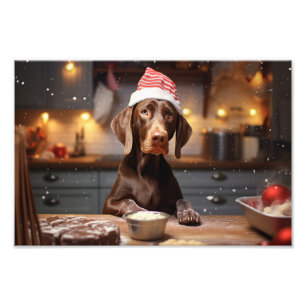 German Shorthaired Pointer Christmas Cookies Photo Print