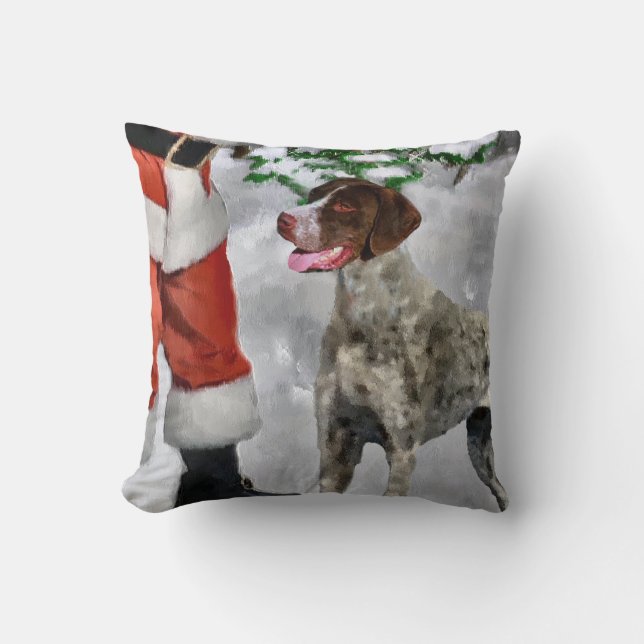 German Shorthaired Pointer Christmas Cushion (Front)