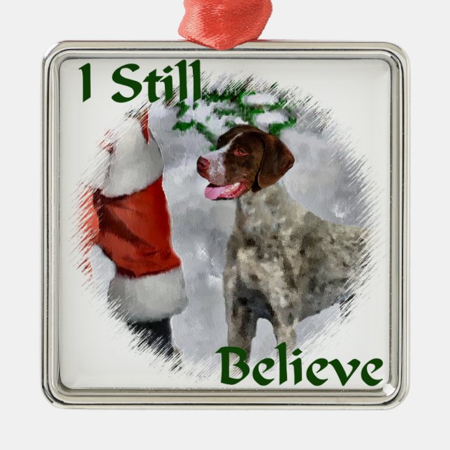 German Shorthaired Pointer Christmas Gift Ornament (Front)