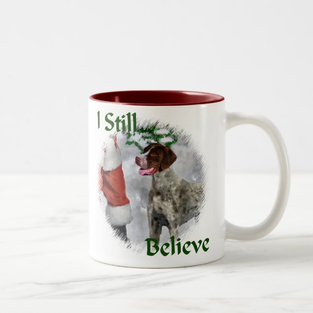 German Shorthaired Pointer Christmas Gifts Two-Tone Coffee Mug (Right)