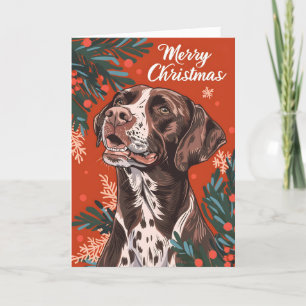 German shorthaired Pointer Christmas  Holiday Card
