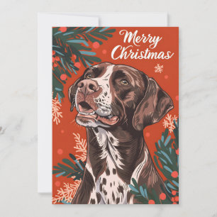 German shorthaired Pointer Christmas  Holiday Card