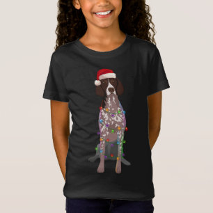 German Shorthaired Pointer Christmas Lights Xmas D T-Shirt