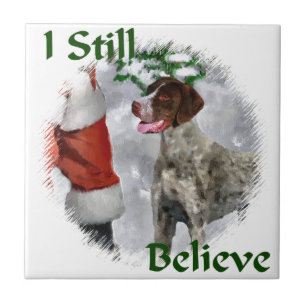 German Shorthaired Pointer Christmas Tile