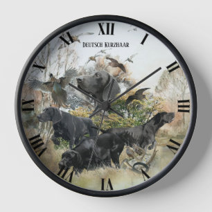 German Shorthaired pointer   Clock