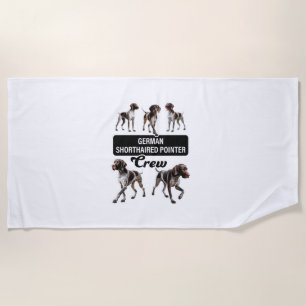 German Shorthaired Pointer Crew Beach Towel