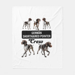 German Shorthaired Pointer Crew  Fleece Blanket