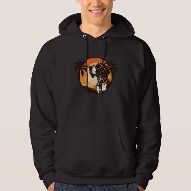 german shorthaired pointer Cute Cool Sunglasses Hoodie (Front)