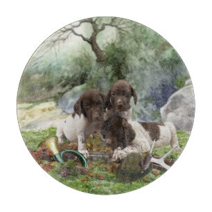 German Shorthaired Pointer cute  puppies      Cutting Board