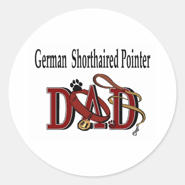 German Shorthaired Pointer Dad Sticker (Front)