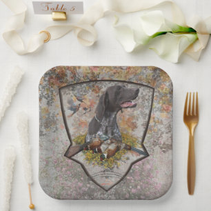 German Shorthaired Pointer ,Deutsch Kurzhaar  Pape Paper Plate