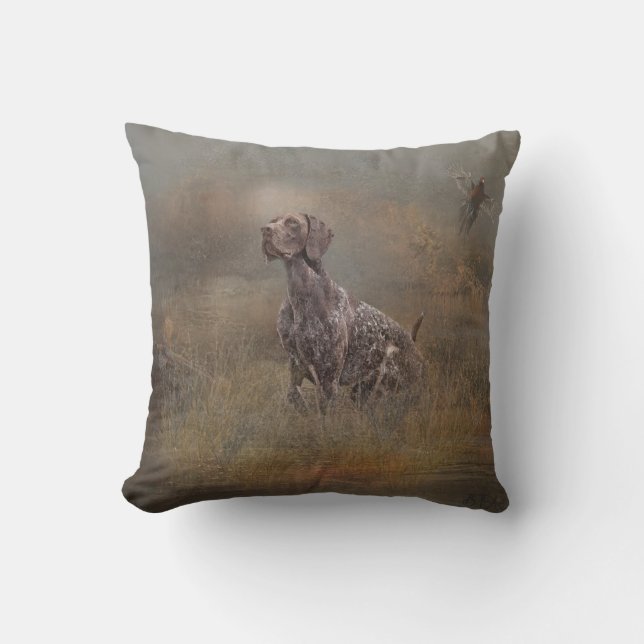German Shorthaired Pointer ,Deutsch Kurzhaar Tapes Cushion (Front)