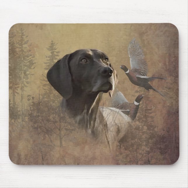 German Shorthaired Pointer ,Deutsch Kurzhaar Tapes Mouse Mat (Front)