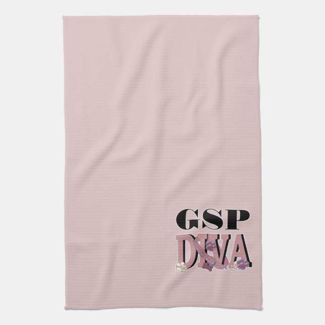 German Shorthaired Pointer DIVA Tea Towel (Vertical)