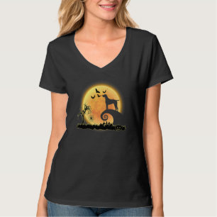 German Shorthaired Pointer Dog And Moon Halloween T-Shirt