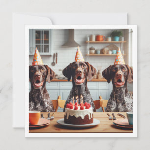 German Shorthaired Pointer, dog birthday Invitation