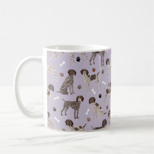 German Shorthaired Pointer Dog Bone and Paw Print  Coffee Mug
