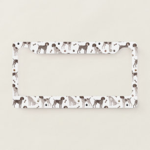 German Shorthaired Pointer Dog Bones Paw Print Licence Plate Frame