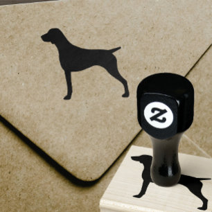 German Shorthaired Pointer Dog Breed Silhouette Rubber Stamp