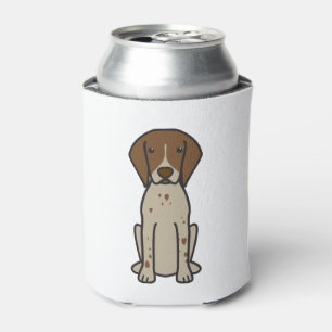 German Shorthaired Pointer Dog Cartoon Can Cooler