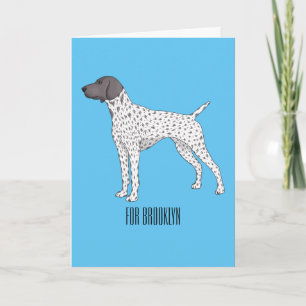 German Shorthaired Pointer dog cartoon Card