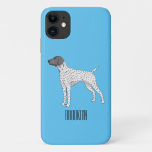 German Shorthaired Pointer dog cartoon iPhone 11 Case