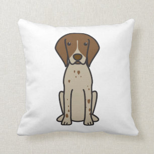 German Shorthaired Pointer Dog Cartoon Cushion