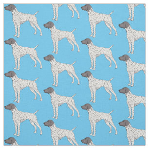German Shorthaired Pointer dog cartoon Fabric