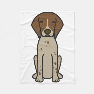 German Shorthaired Pointer Dog Cartoon Fleece Blanket