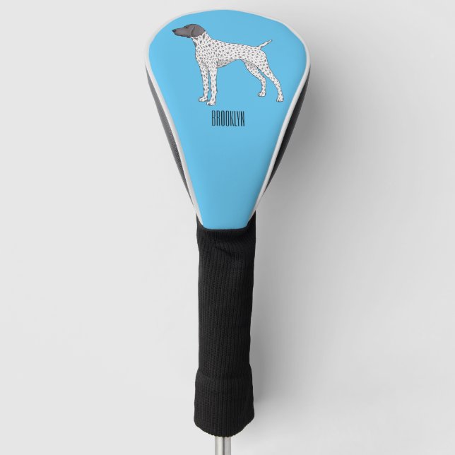 German Shorthaired Pointer dog cartoon Golf Head Cover (Front)