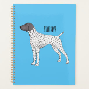 German Shorthaired Pointer dog cartoon  Planner