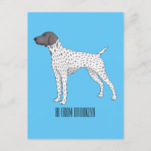 German Shorthaired Pointer dog cartoon Postcard