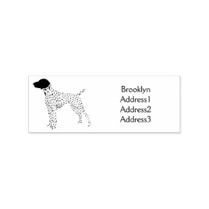 German Shorthaired Pointer dog cartoon Rubber Stamp
