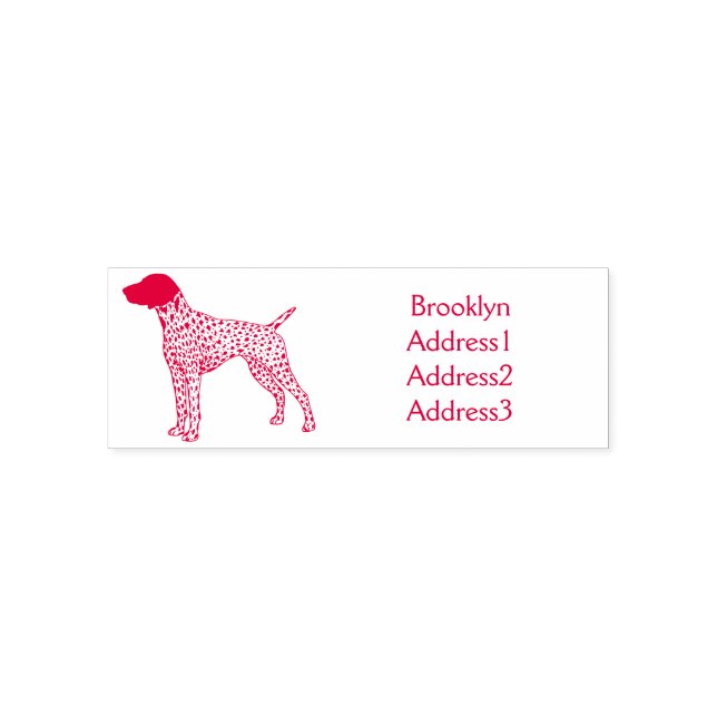 German Shorthaired Pointer dog cartoon Self-inking Stamp (Design)