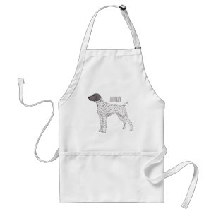 German Shorthaired Pointer dog cartoon Standard Apron