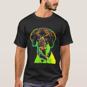 German Shorthaired Pointer Dog Face Puppy Pop Art T-Shirt