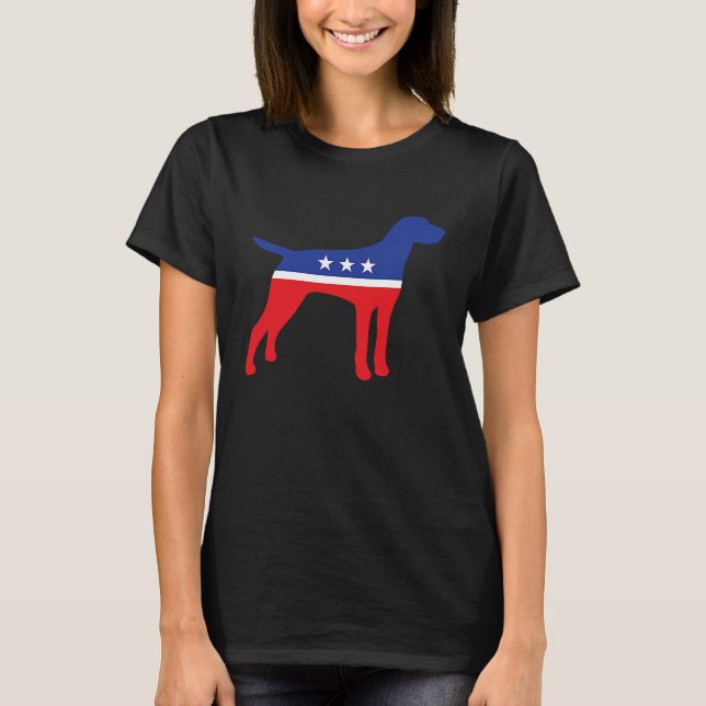 German Shorthaired Pointer Dog  Political Symbol T-Shirt (Front)